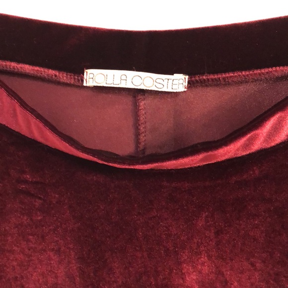 Rolla Coster Velvet Burgundy Circle Skirt - Picture 4 of 5